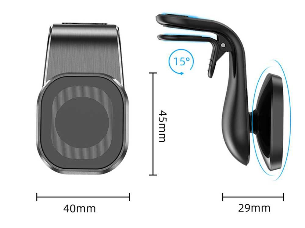 Uchwyt samochodowy magnetyczny do telefonu do kratki nawiewu