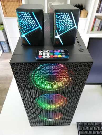 Komputer+monitor gamingowy RX5700 SSD1TB klawiatura mysz LED GWARANCJA