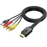 Konwerter RCA na HDMI, Adapter 1080P AV na HDMI