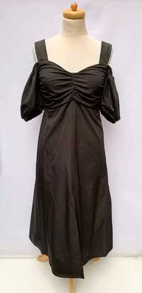 Sukienka Czarna Odkryte Ramiona M 38 Topshop