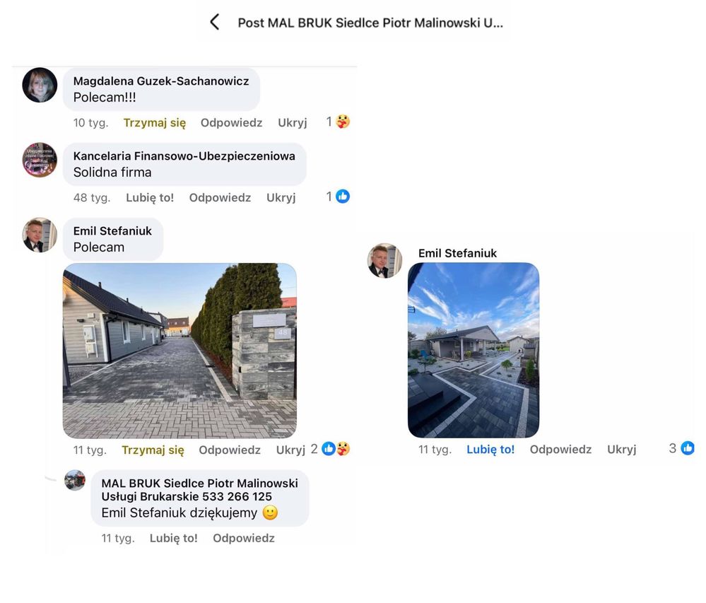 Kompleksowe uslugi brukarskie/ Ukladanie kostki brukowej / Gwarancja