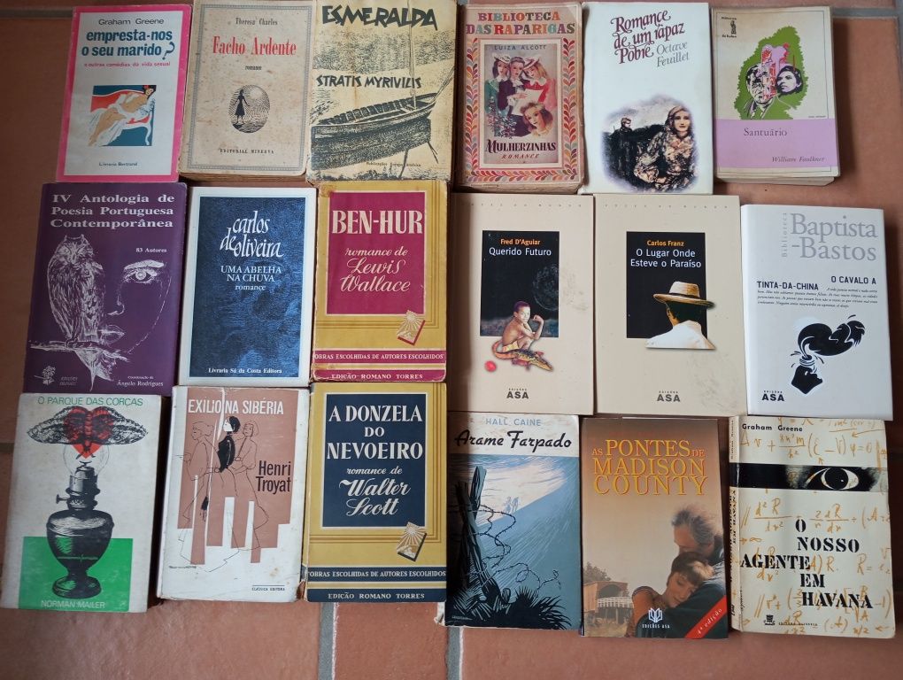 Lote 100 livros Literatura Internacional/Nacional