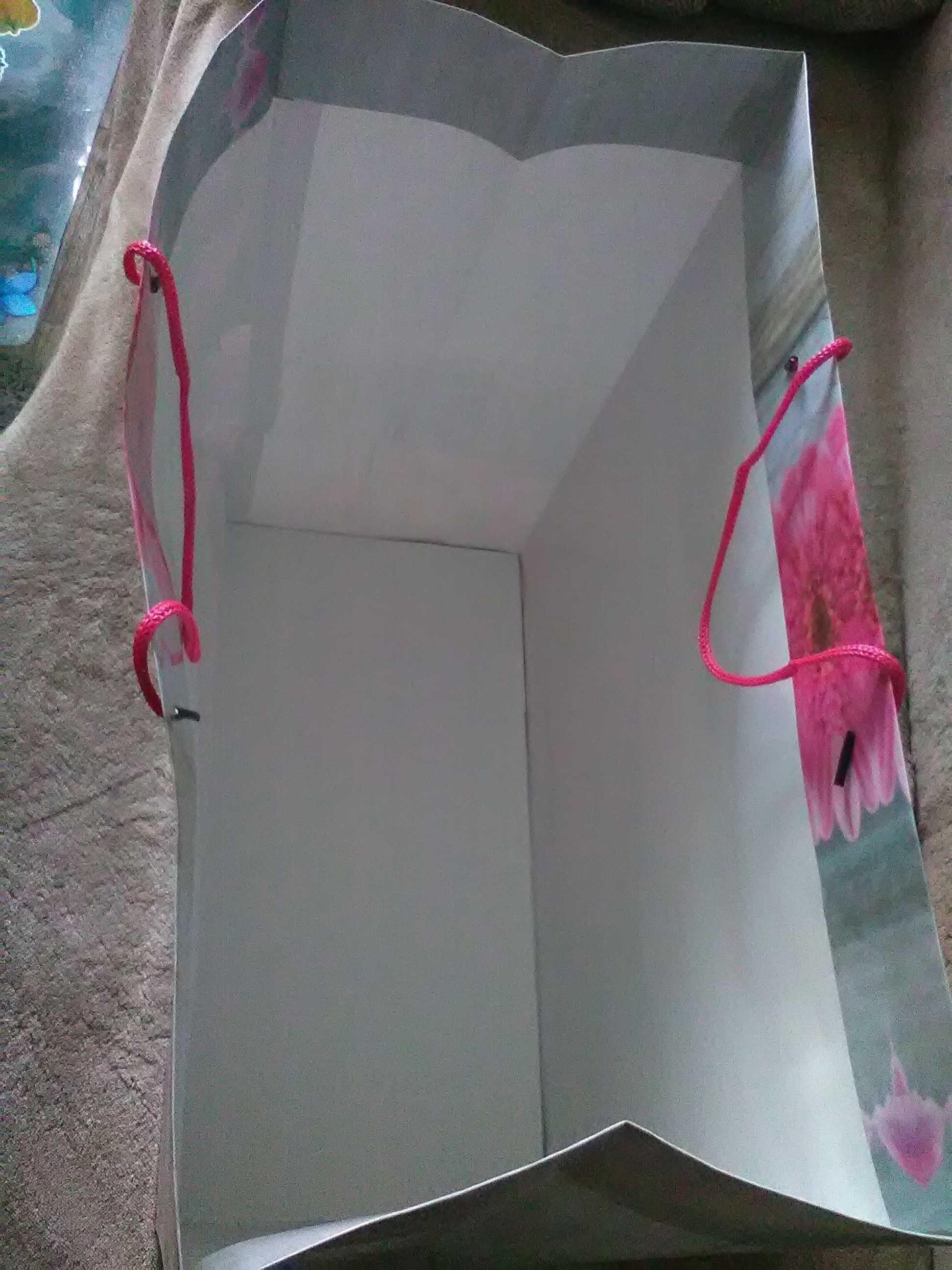 Torba na prezent papierowa kwiaty nowa opakowanie XXL