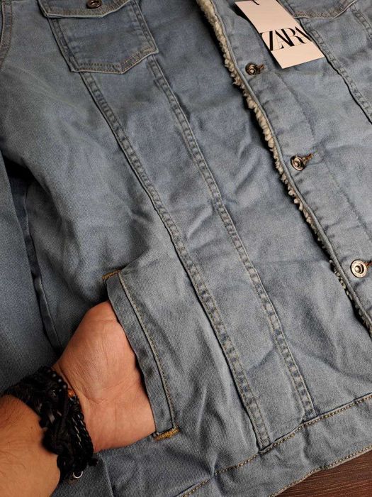 СКИДКА! XXL (54) ZARA MAN Мужская джинсовая куртка джинсовка зара