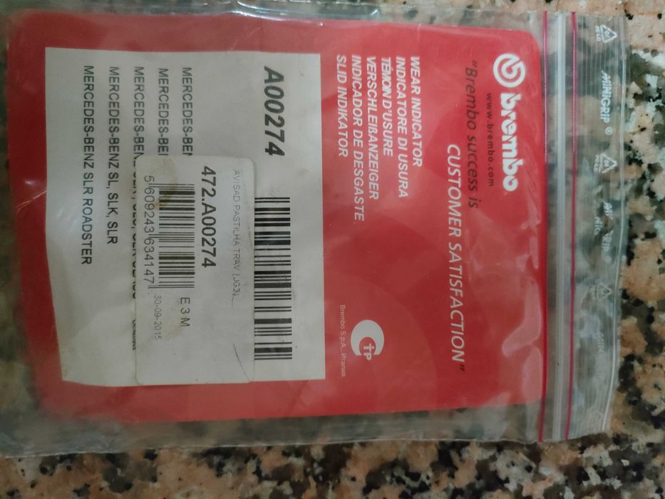 Sensor para pastilhas de travão frente e trás para Mercedes c 220