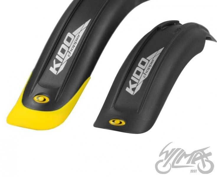 BŁOTNIK Rowerowy Plastik 16 Kido Pro Czar/Żół