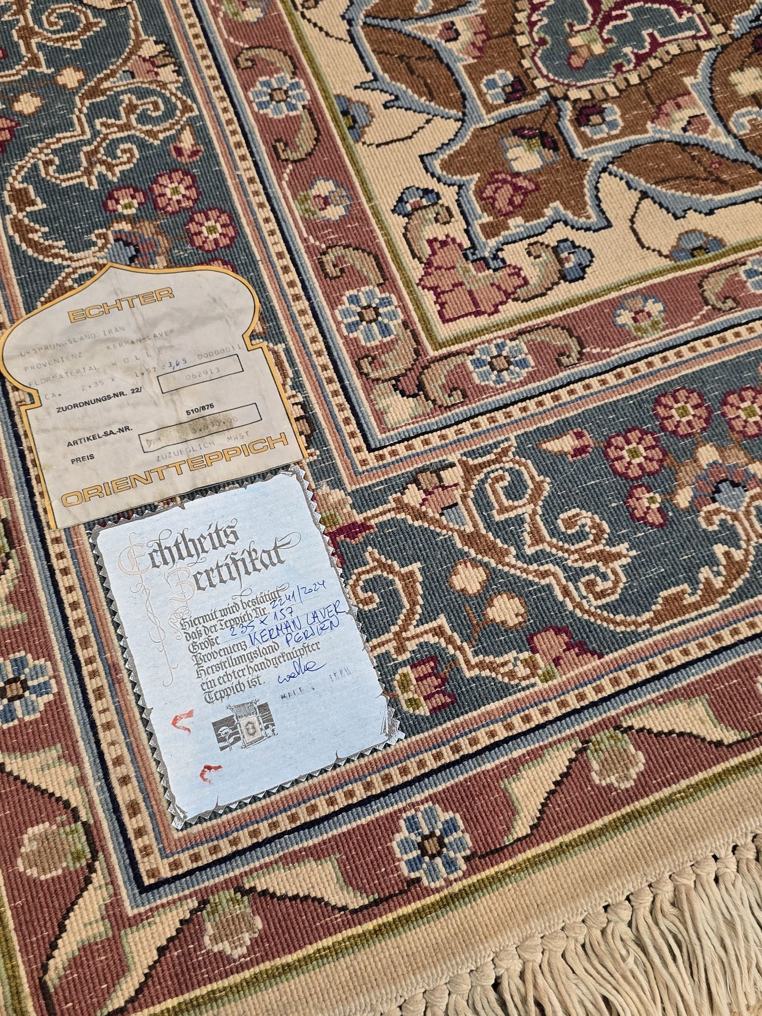 Kerman Laver Persja 250 x 157 Perski dywan z Iranu od Persopolis