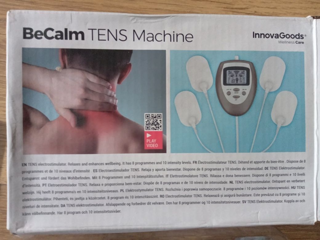 TENS Elektrostymulator Becalm InnovaGoods odprężenie rozluźnia bóle
