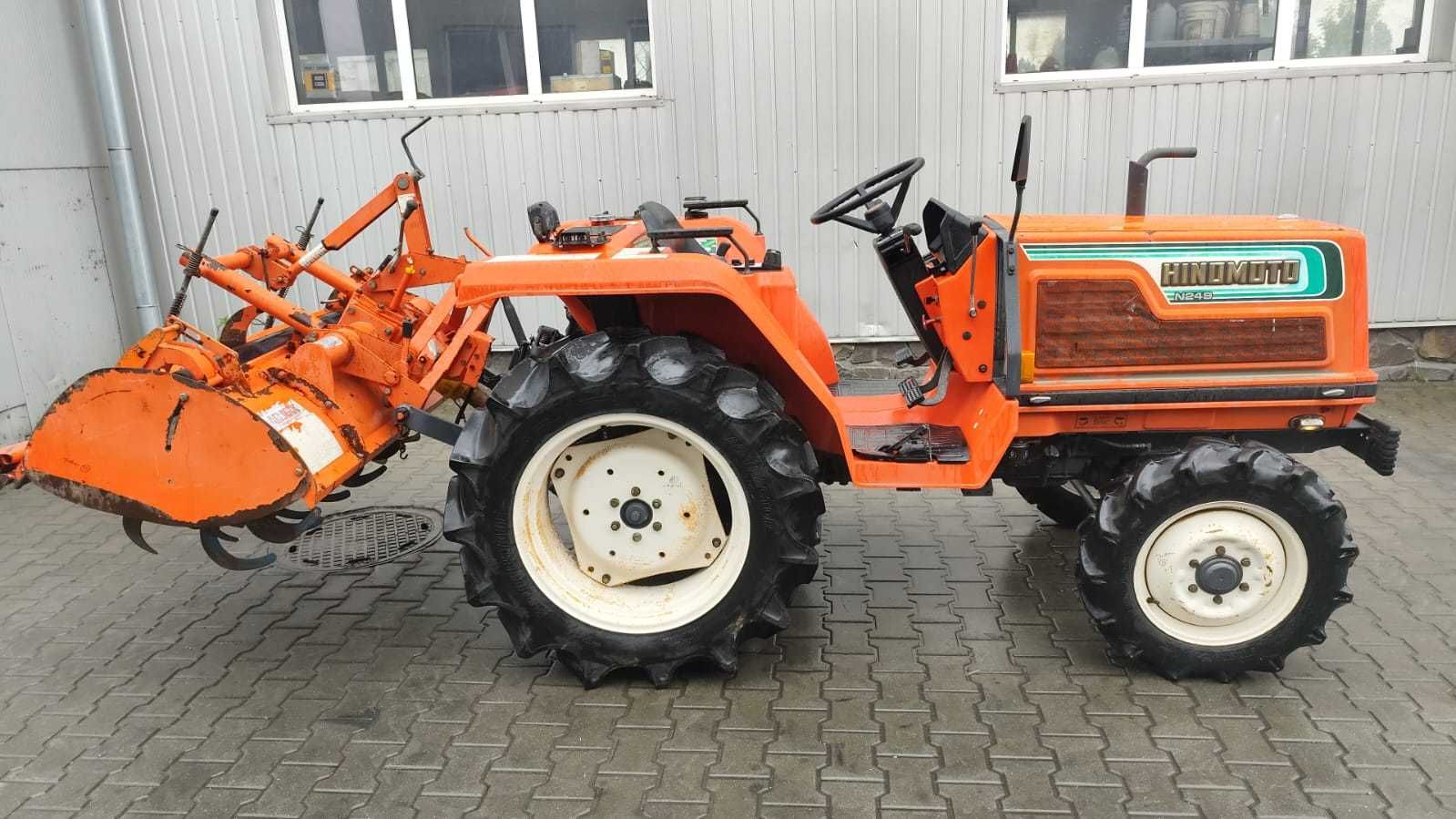 Japoński Traktor ciągnik HINOMOTO N249 4x4 + glebogryzarka 28km Rewers