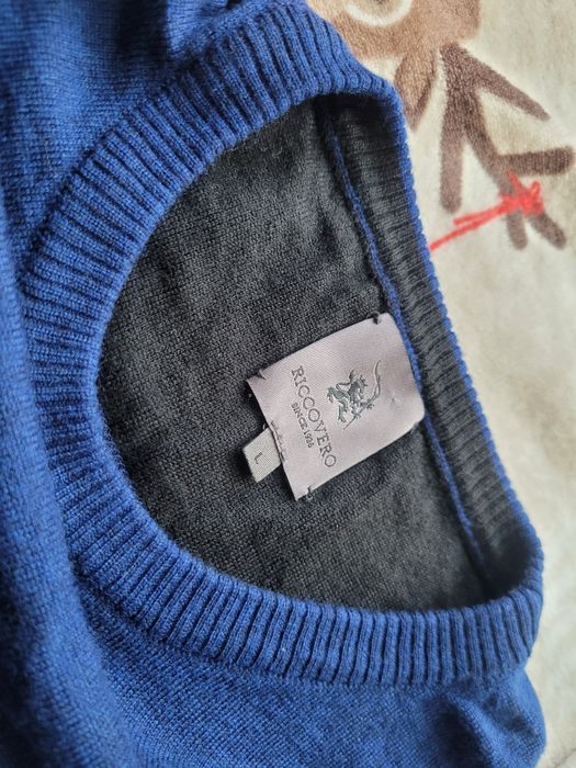 RICCOVERO r L M XL wełniany sweter merino 100proc termiczny swetr