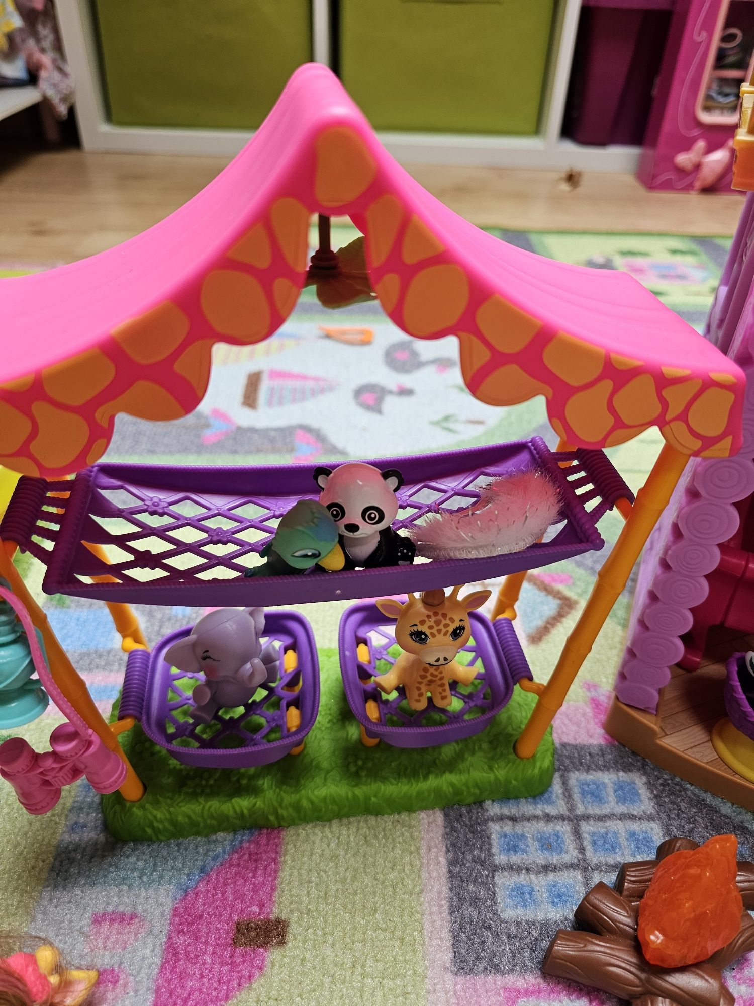 Domek Enchantimals lalki zwierzęta hamak