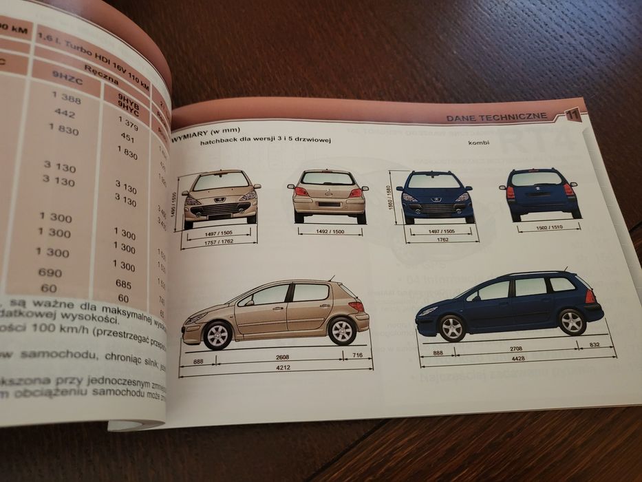 Instrukcja obsługi do Peugeot 307 lift Nowa Język PL