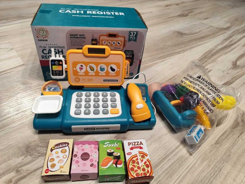 Kasa Fiskalna Interaktywna Sklepowa Edukacyjna Kalkulator Taśma Skaner