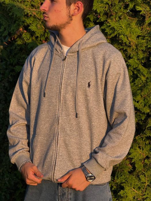 Зіп-Худі Polo Ralph Lauren сіра зіпка Поло чоловіча Зипка Поло Ральф
