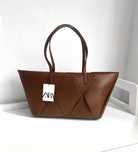 torebka shopper bag Zara nowa z metkami A4 eko skóra brąz