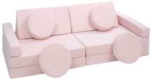 Wielofunkcyjna sofa modułowa dla dziecka Pudrowy róż