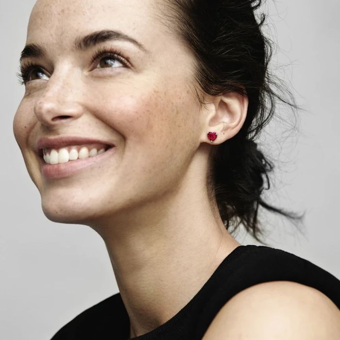 Сережки Pandora червоні серця