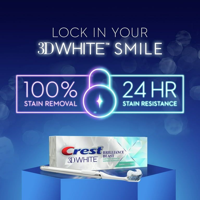 Отбеливающая бриллиант зубная паста Crest 3D Brilliance Blast 99g- USA