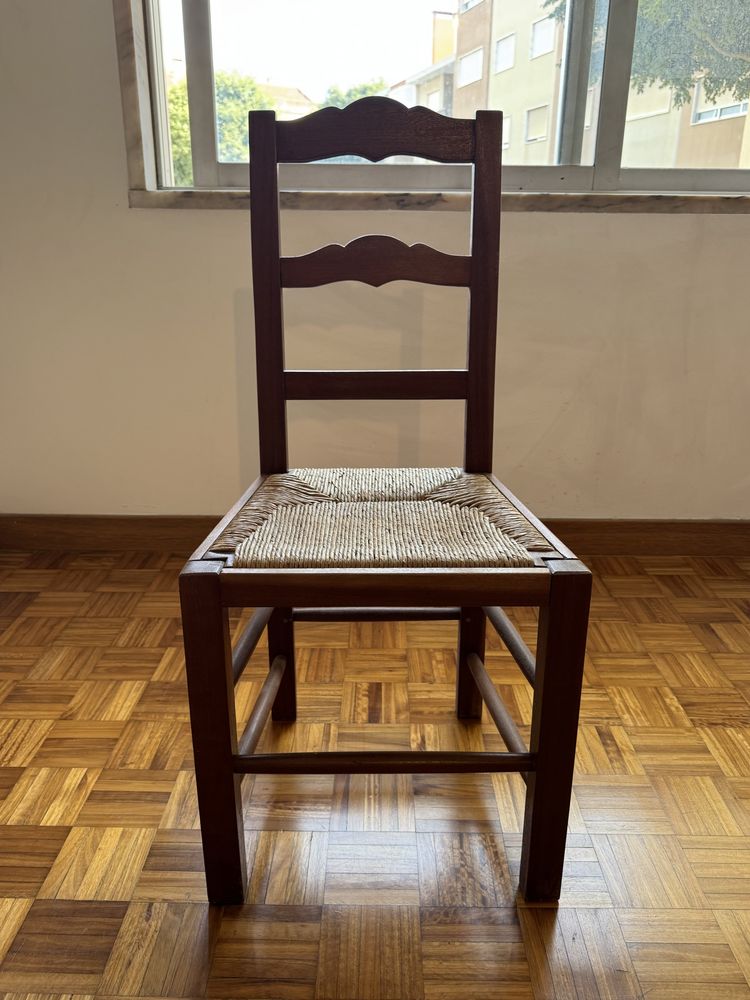 Cadeiras de palhinha ( tipo alentejanas ), conjunto de 6