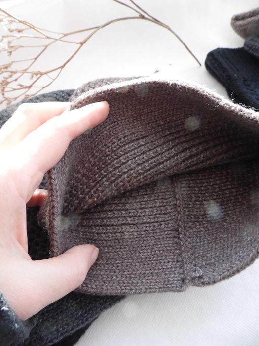 Комплект шапка і рукавички 50 шерсть 50 пан