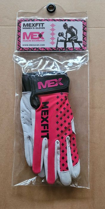 Rękawice Rękawiczki do crosfitu i na rower MEX MEXFIT Różowo-białe S