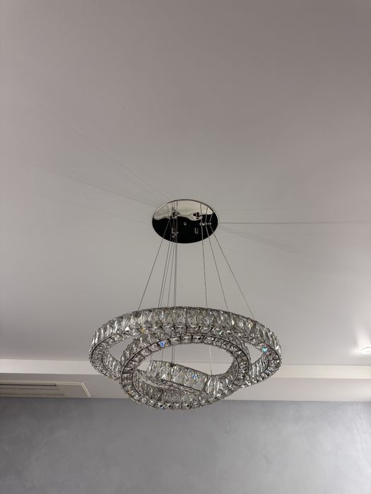 Хрустальная LED люстра Diasha премиум класса на три кольца