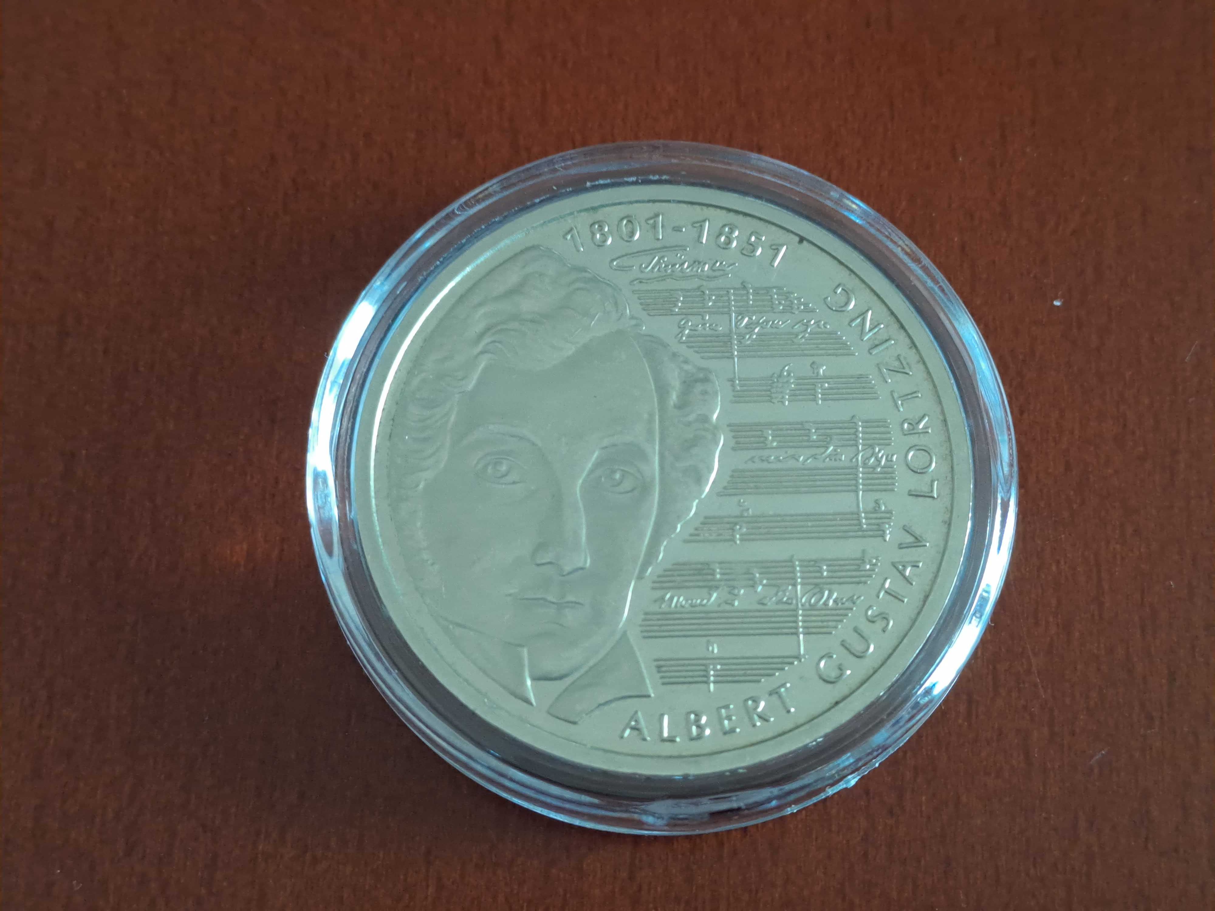Srebrna moneta 10 marek Albert Gustav Lortzing