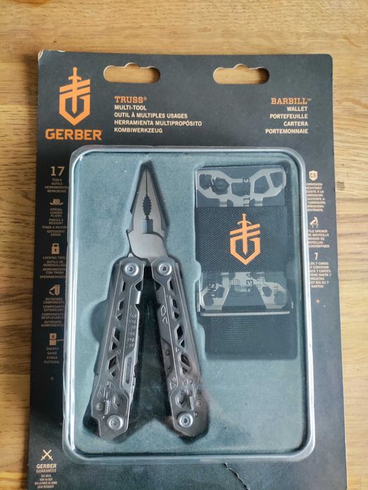 Zestaw Gerber Multitool Truss + Minimalistyczny Portfel Barbill NOWY
