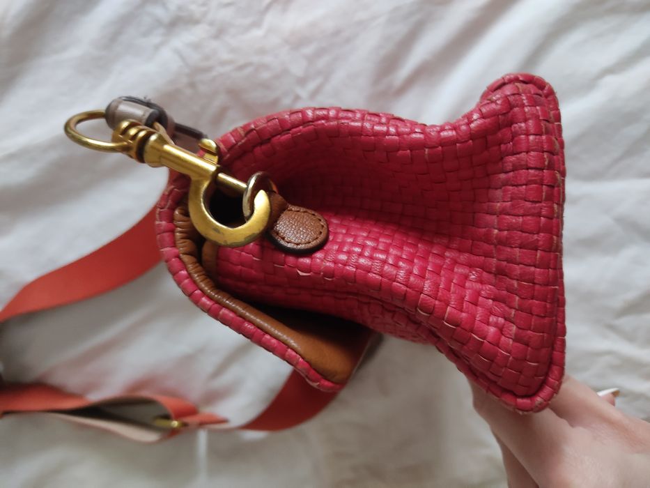 Сумка Massimo Dutti плетенная, кожа