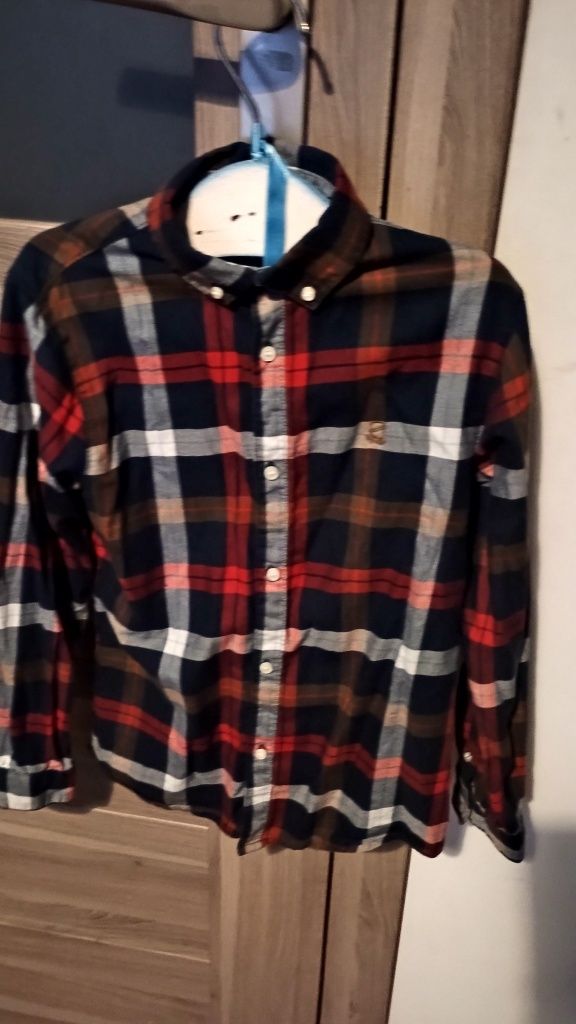 Koszula w kratę z długim rękawem Mayoral slim fit 128