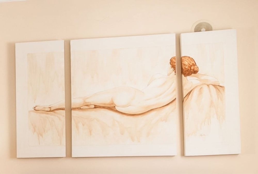 Quadro em tela triplica