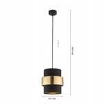 Nowa Lampa wisząca czarno złota Calisto 4377 TK Lighting