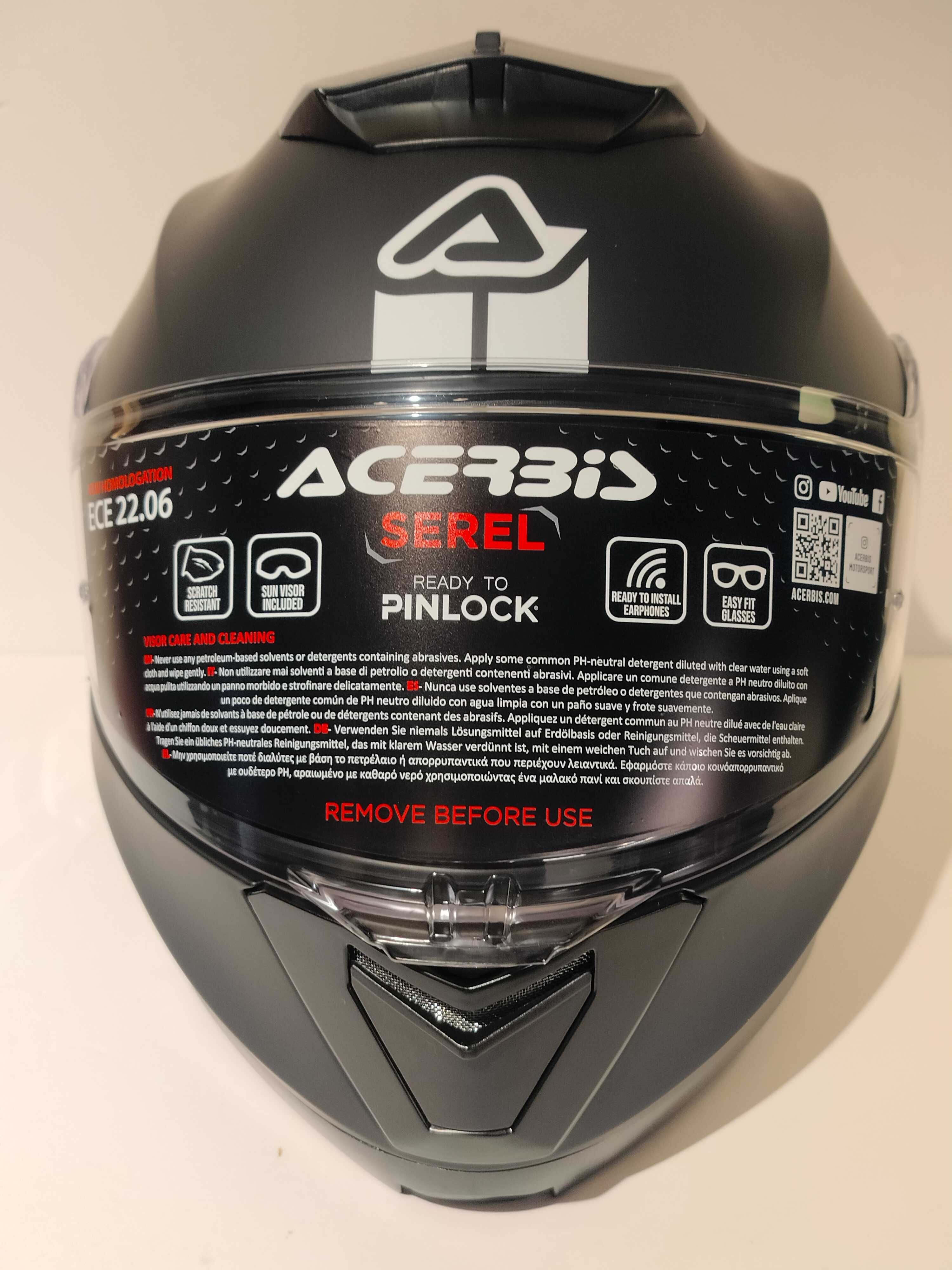 Capacete modular Acerbis Serel II mota scooter novo