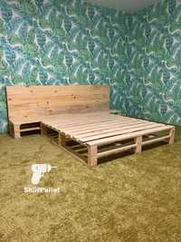 Ліжко, платформа під матрац з дерева в стилі паллет, loft