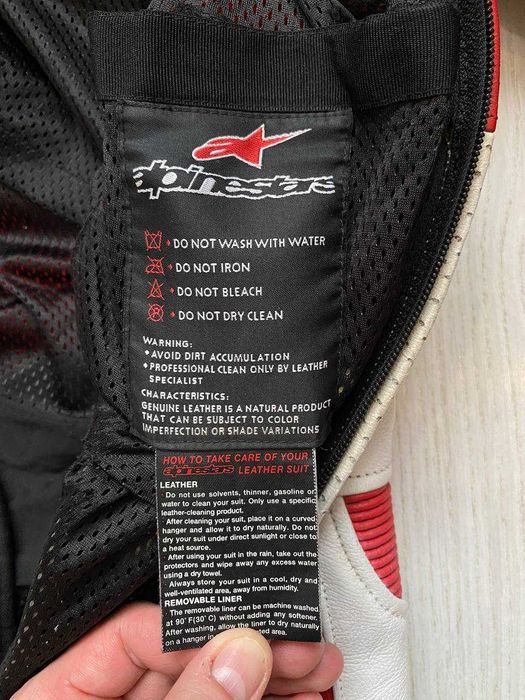 чоловічий професійний шкіряний мото костюм AlpineStars
розмір 50 (M)