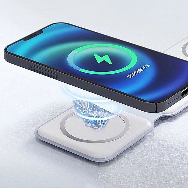 Ładowarka indukcyjna 3w1 Dudao A11n 15w - biała + kabel Usb-c / Usb-c