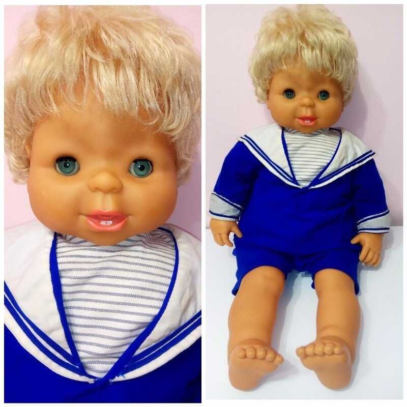 Моряк кукла пупс с зубками 65см родная одежда лялька ГДР