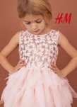 Платье пышное бесплатная доставка H&M 5-6 лет дымчасто розовое фатин