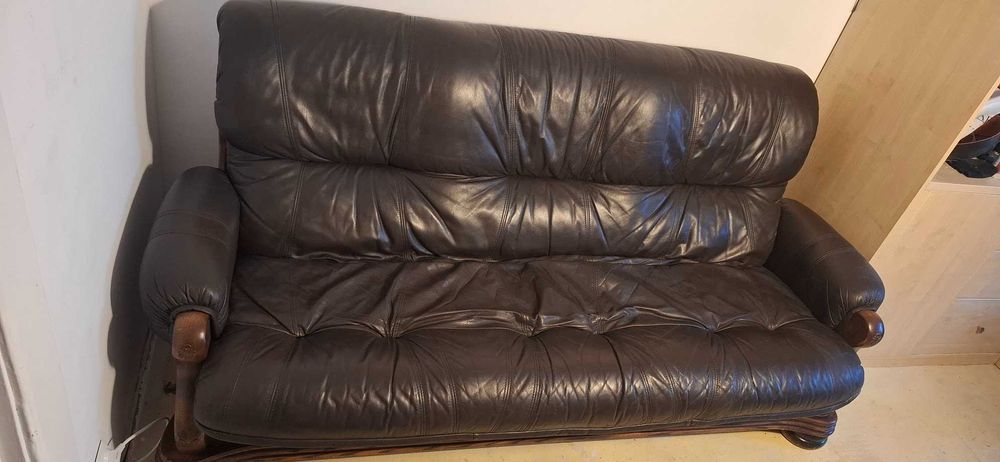 Skórzana kanapa, stan dobry