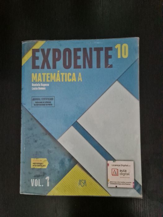 Manual de Matemática A 10° Ano - Plastificados Part1/2