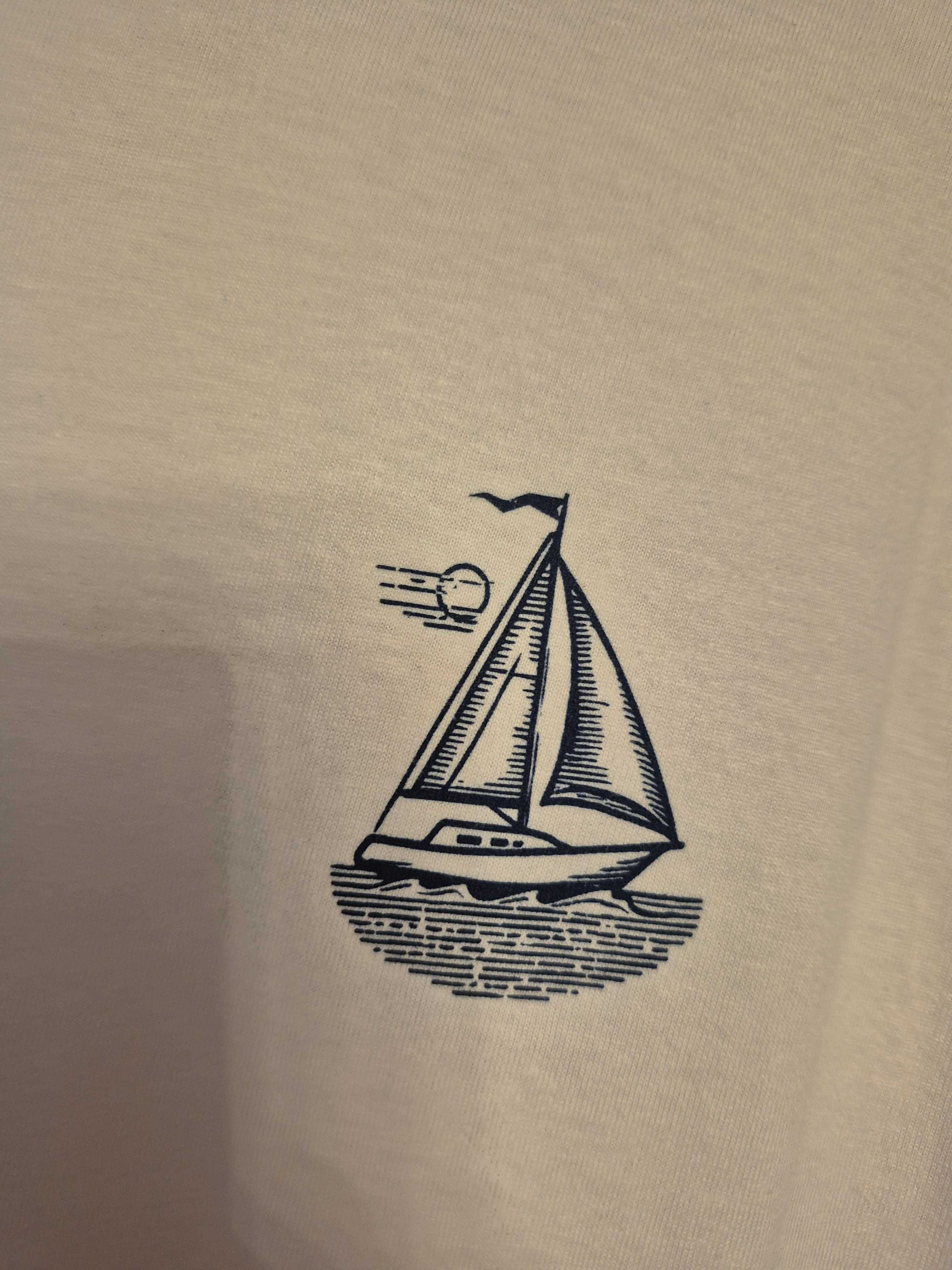 Podkoszulka biała męska z łódką 3xl
