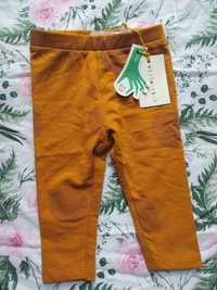 Spodnie cieplejsze musztardowe Minimarket r. 68