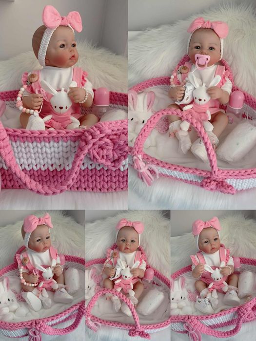 Lalka w typie reborn z wyprawką prezent lala cała winylowa