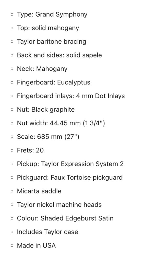 Taylor barítono AD 26e