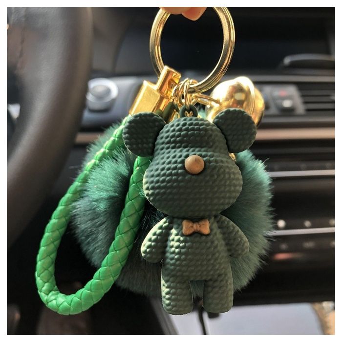 brelok do kluczy z puszkiem miś sweet zieleń brl317zie