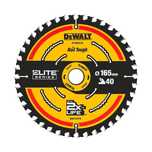 Piła Tarczowa Do Drewna Elite 165*20Mm 40 Zębów DeWalt