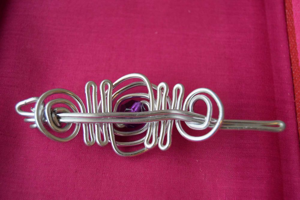 Travessa de cabelo artesanal