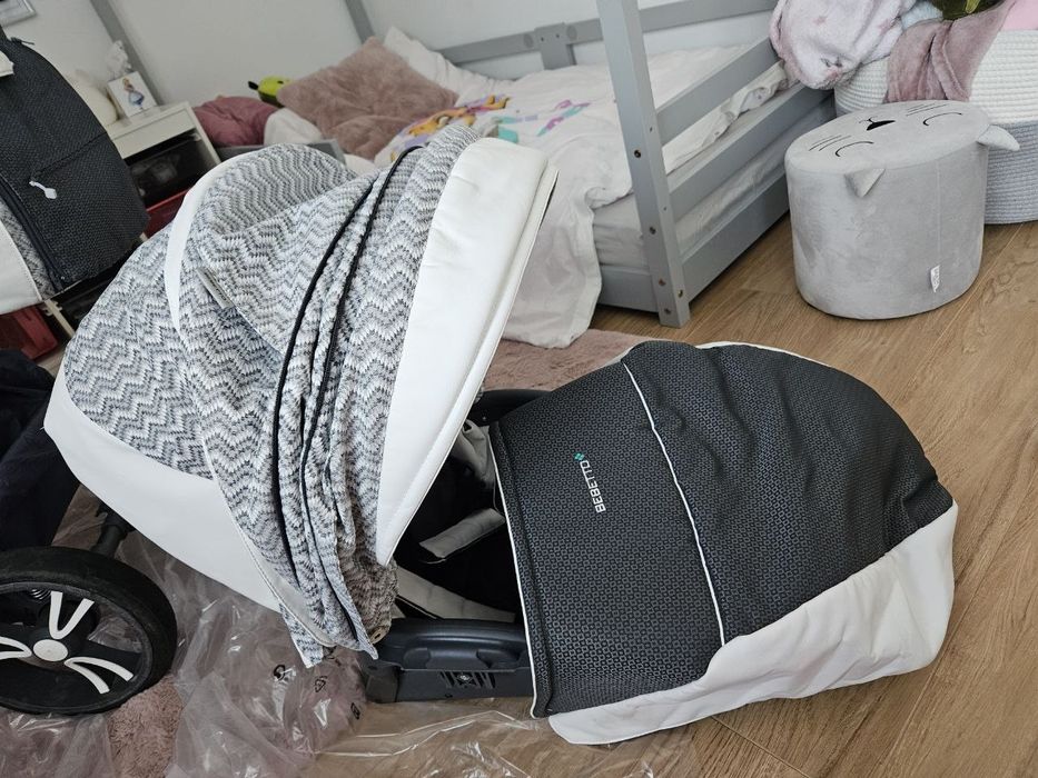 Wózek głęboki że spacerówką Bebetto