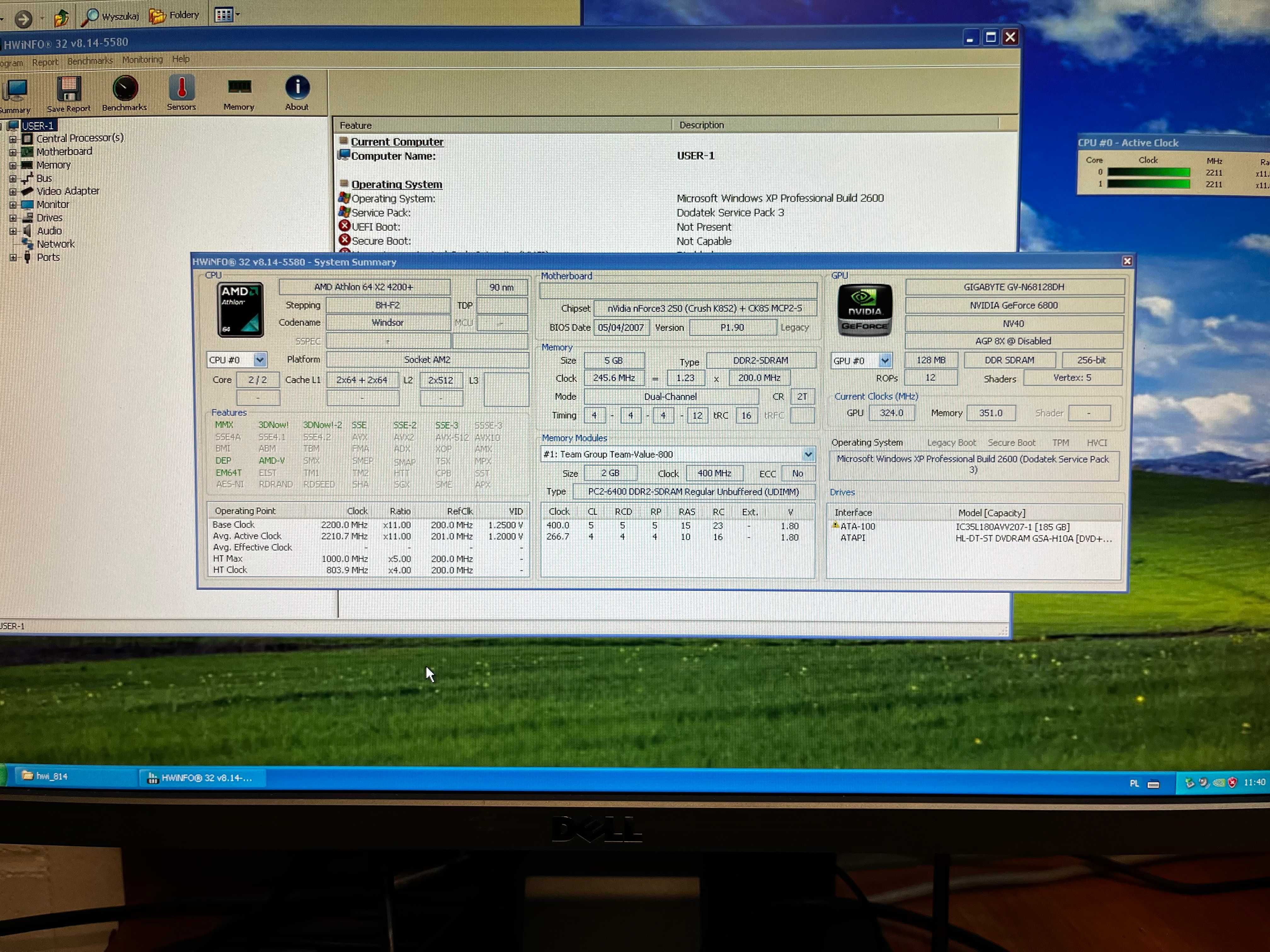 Komputer RETRO - Athlon/GF 6800/ASRock AM2NF3-VSTA/DDR 2/Windows XP