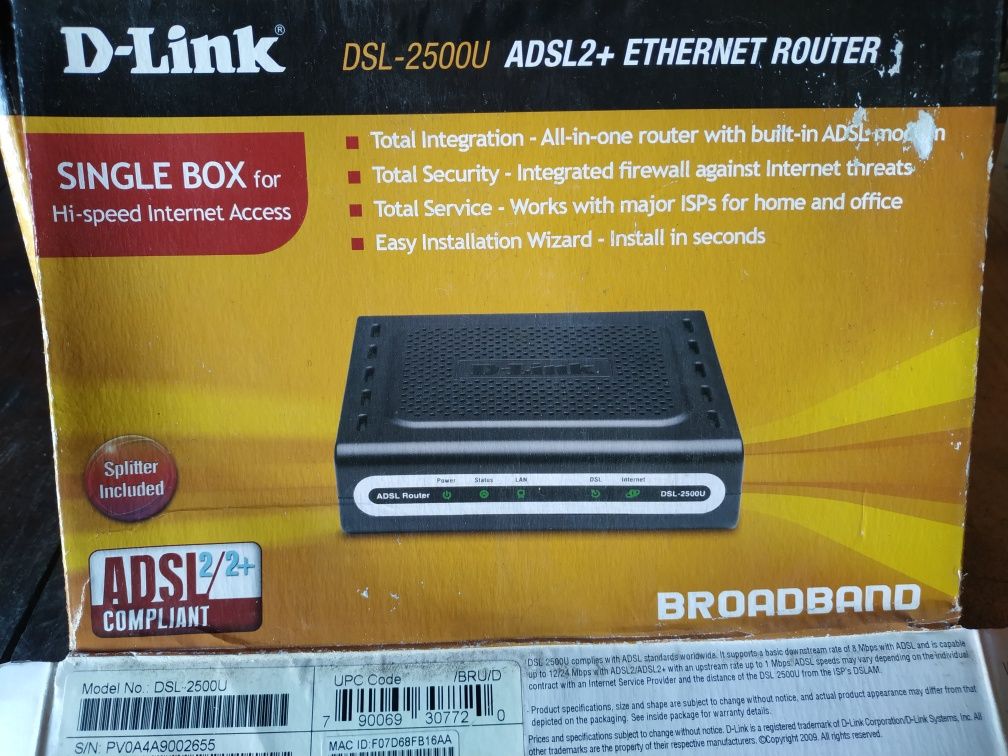Продам роутер ADSL-2+erhernet router